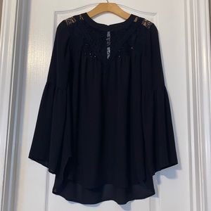 Express Black Long Sleeve Blouse Size M